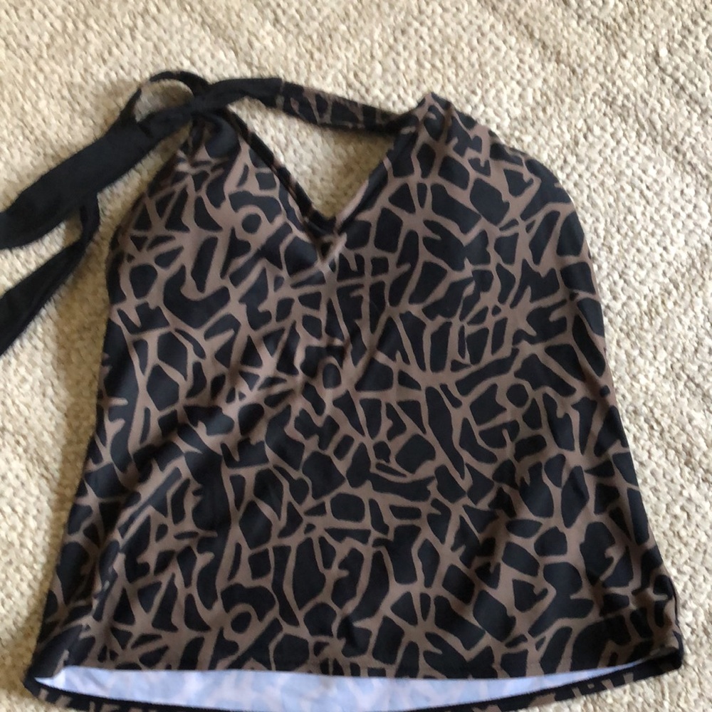 Medium animal print Tankini top